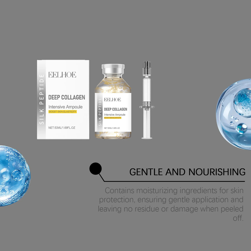 Deep Collagen Silk Peptide Intensive Lifting Ampoule Tighten Skin Elasticity Enhanced Reduce Fine Lines and Wrinkles Face Serum