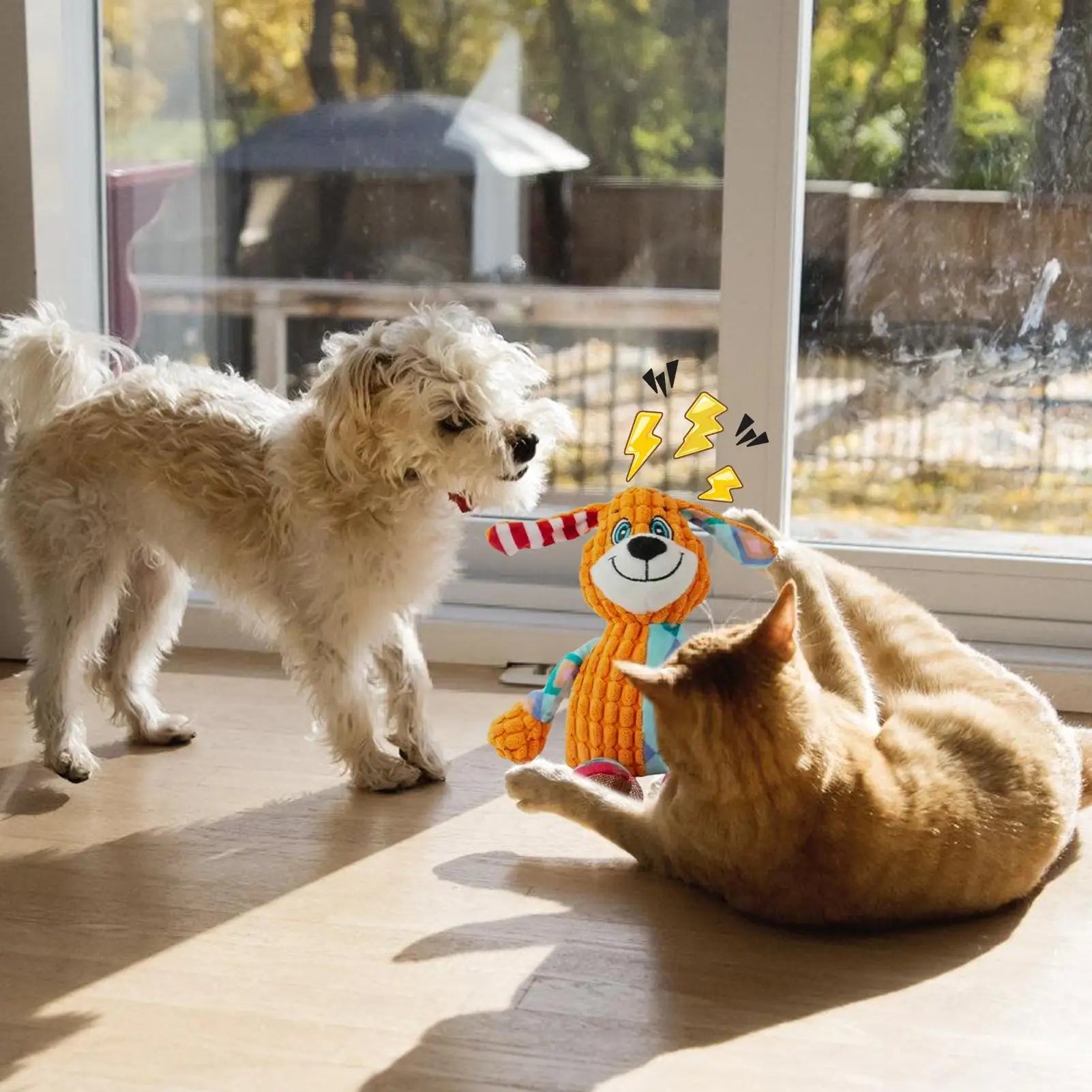Dog Toys Plush Squeaky Stuffed Animal Puppy Toys Small Dog Toys Stuffed Dog Play Toys Interactive Puppy Toys for Small Medium