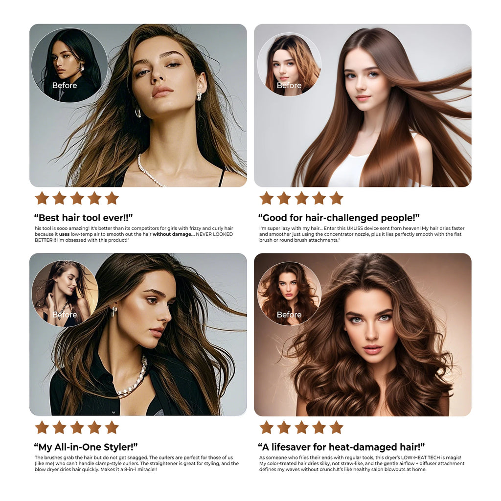 Hair Dryer 8 in 1 Hair Styler Tools Complete Set Salon Brushless Motor 110000rpm Professional Blower Dryerr With Comb