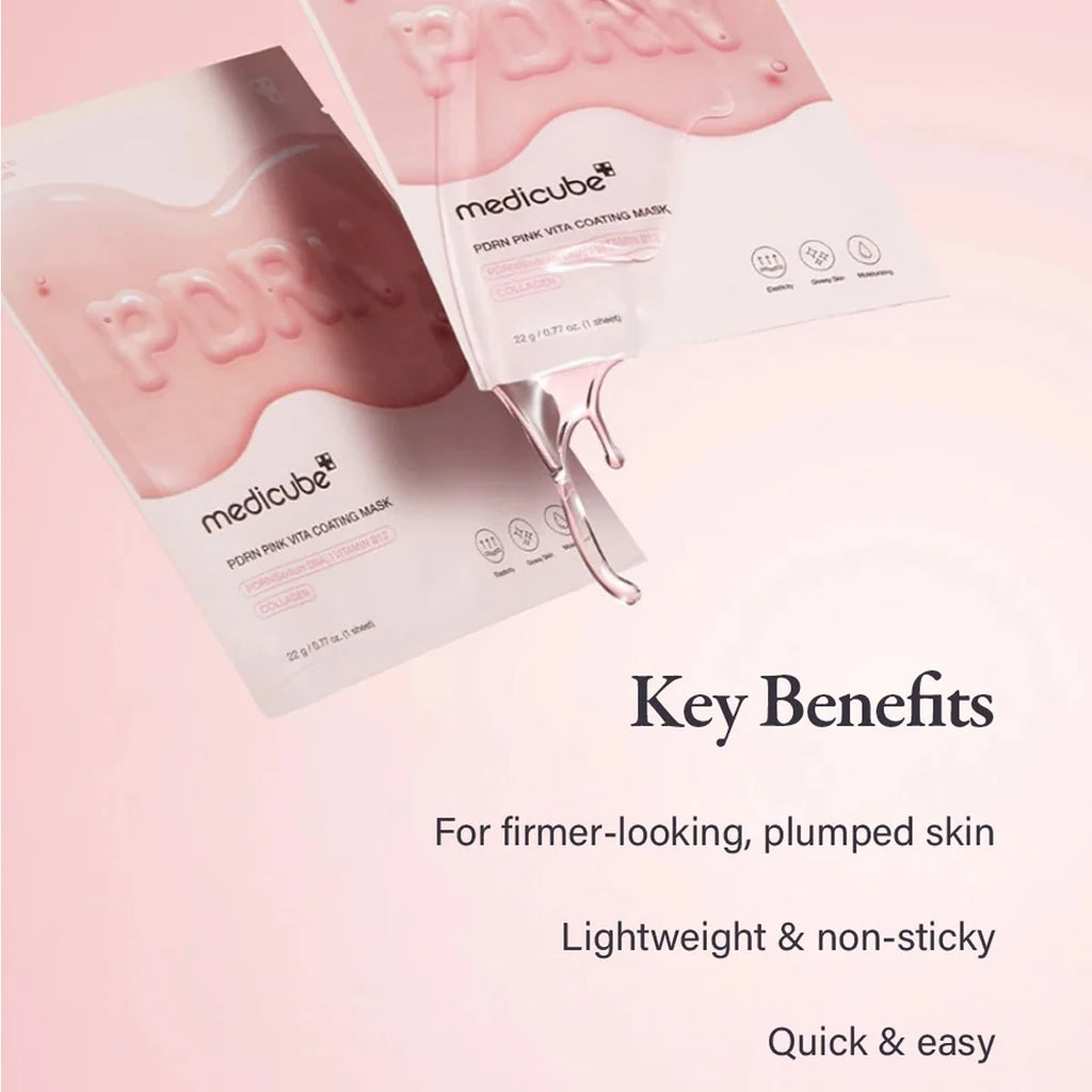 medicube Salmon DNA PDRN Pink Vita Coating Sheet Mask 10ea,Basic Moisture,Hydrogel Sheet Technology,K-Beauty,Korean Makeup