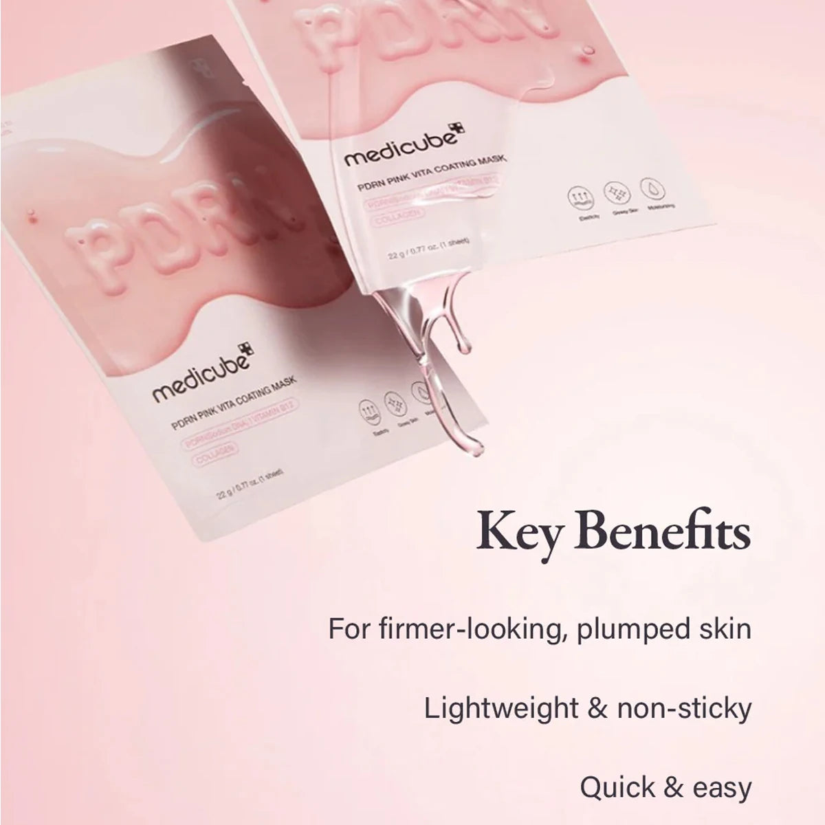 medicube Salmon DNA PDRN Pink Vita Coating Sheet Mask 10ea,Basic Moisture,Hydrogel Sheet Technology,K-Beauty,Korean Makeup