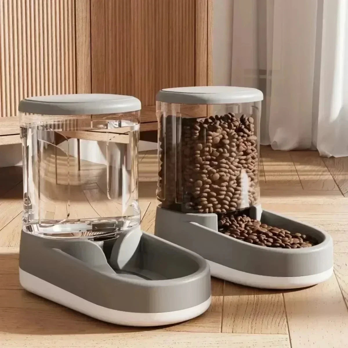 Portable Automatic Pet Feeder & Water Dispenser, Safe Plastic, Large Capacity for Cat/Dog Food, Best - Selling Pet Supply