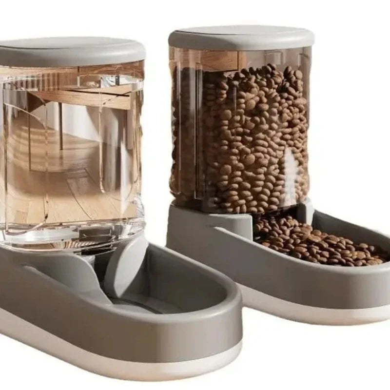 Portable Automatic Pet Feeder & Water Dispenser, Safe Plastic, Large Capacity for Cat/Dog Food, Best - Selling Pet Supply