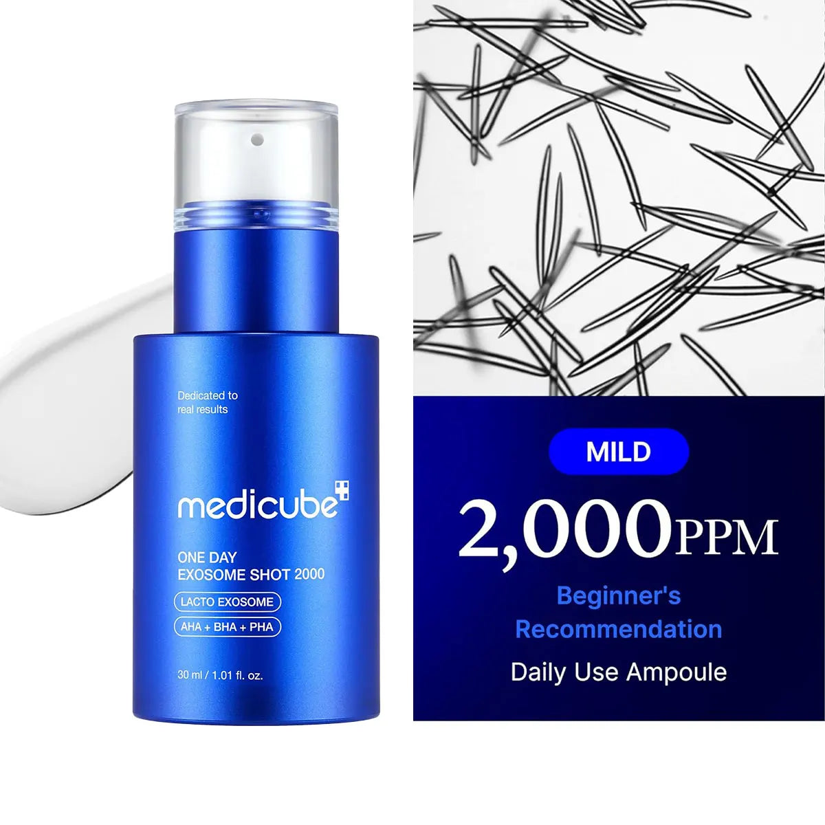 Medicube One Day Exosome Shot,Quick Absorption & Non-Greasy,Advanced Booster,Pore-Friendly,Enhanced Care,K-Beauty,Korean Makeup