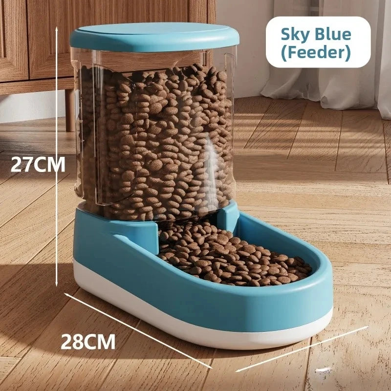 Portable Automatic Pet Feeder & Water Dispenser, Safe Plastic, Large Capacity for Cat/Dog Food, Best - Selling Pet Supply