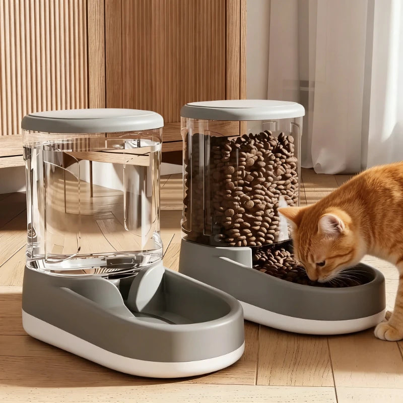 Portable Automatic Pet Feeder & Water Dispenser, Safe Plastic, Large Capacity for Cat/Dog Food, Best - Selling Pet Supply