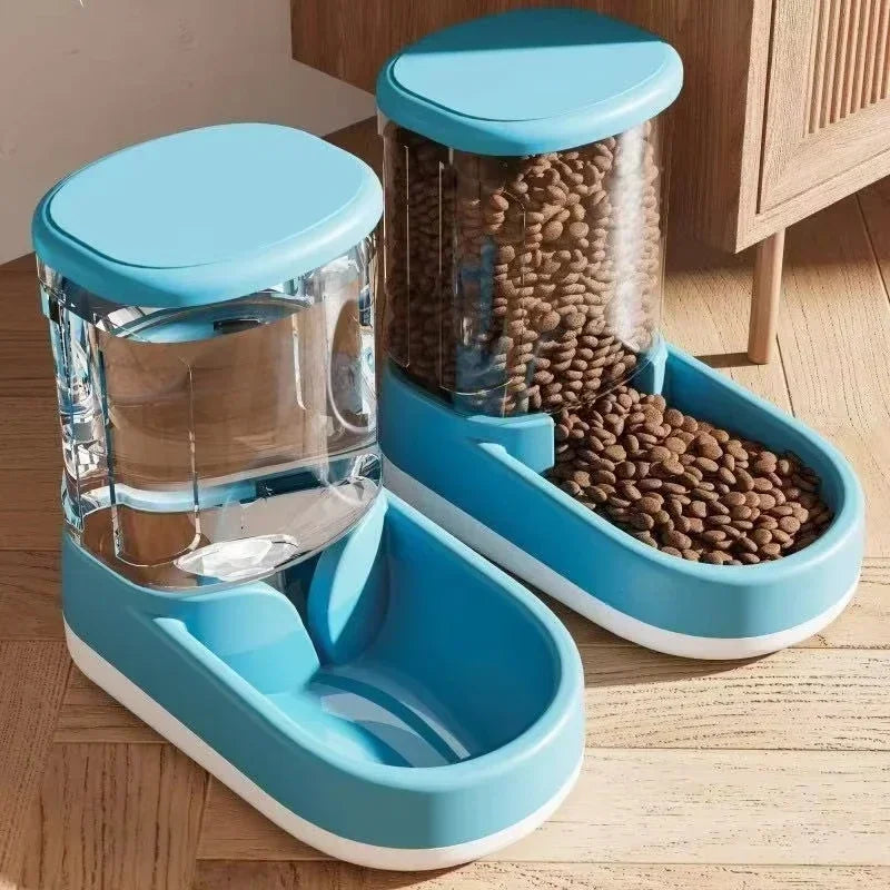 Portable Automatic Pet Feeder & Water Dispenser, Safe Plastic, Large Capacity for Cat/Dog Food, Best - Selling Pet Supply