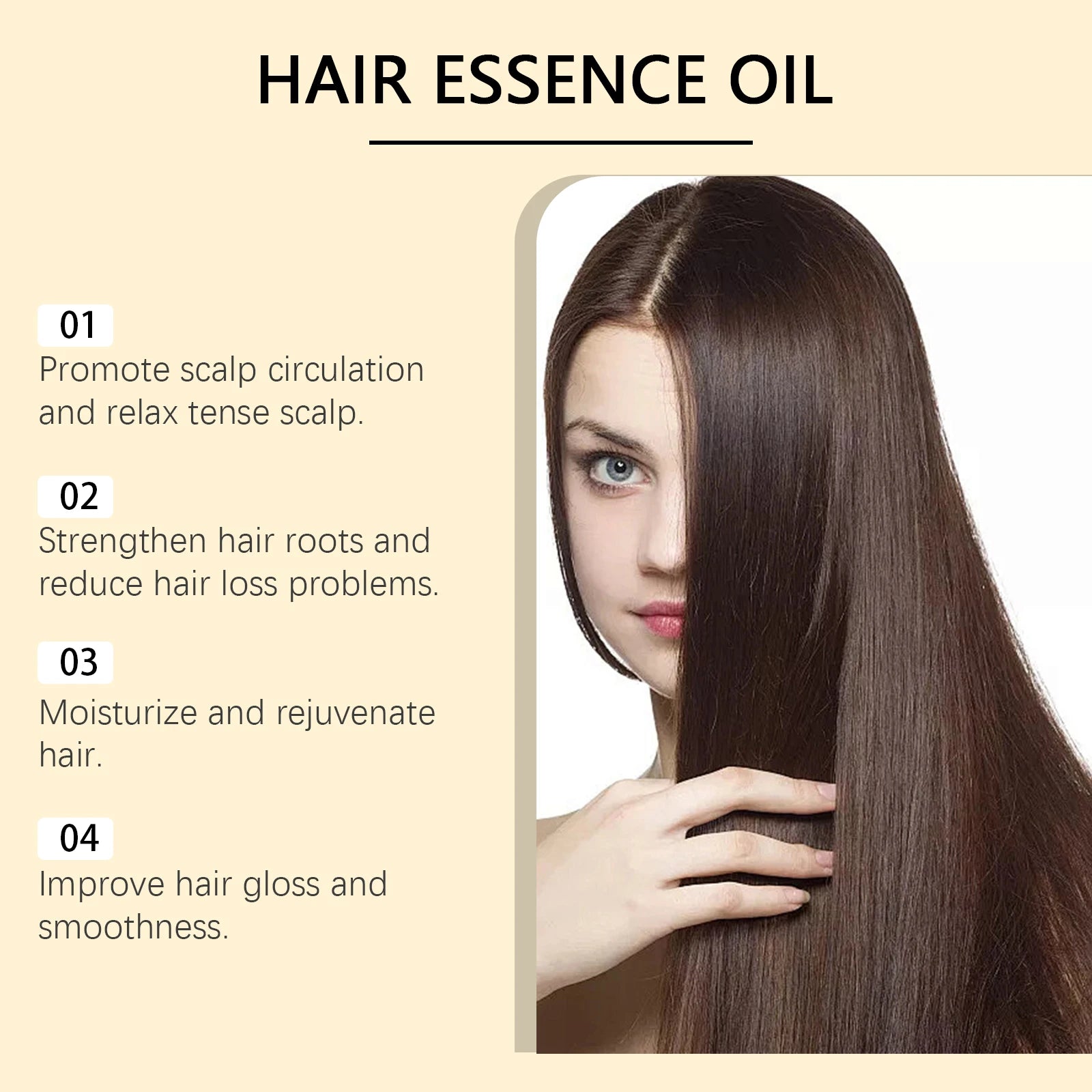 Hair Care Essence Improve Breakage Dryness Remove Split Ends Enhance Luster Deeply Nourishing Scalp Smoothing Natural Hair Oil