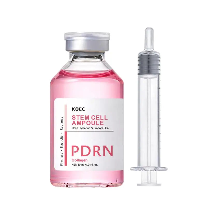 Silk Collagen Peptide Ampoule Essence, PDRN Serum for Face Brightening & Skin Smoothing Calming Repairing Daily Moisturizer 30ml