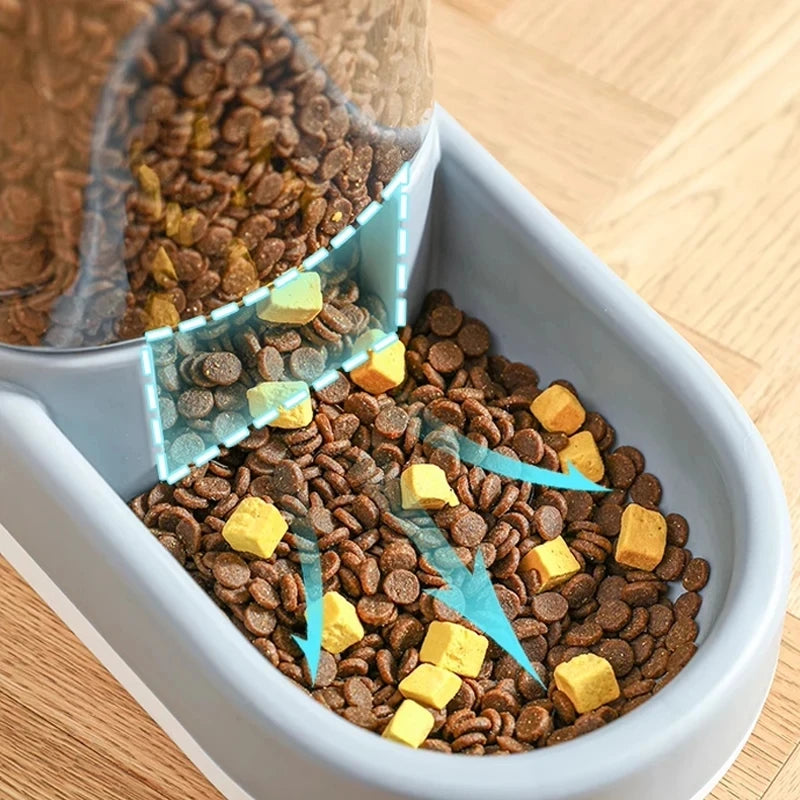 Portable Automatic Pet Feeder & Water Dispenser, Safe Plastic, Large Capacity for Cat/Dog Food, Best - Selling Pet Supply