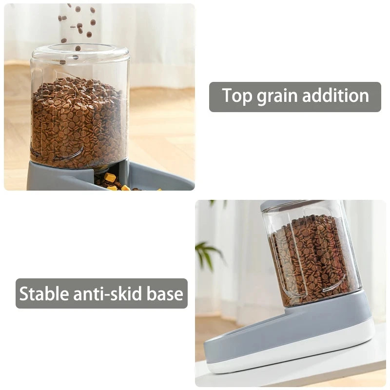 Portable Automatic Pet Feeder & Water Dispenser, Safe Plastic, Large Capacity for Cat/Dog Food, Best - Selling Pet Supply
